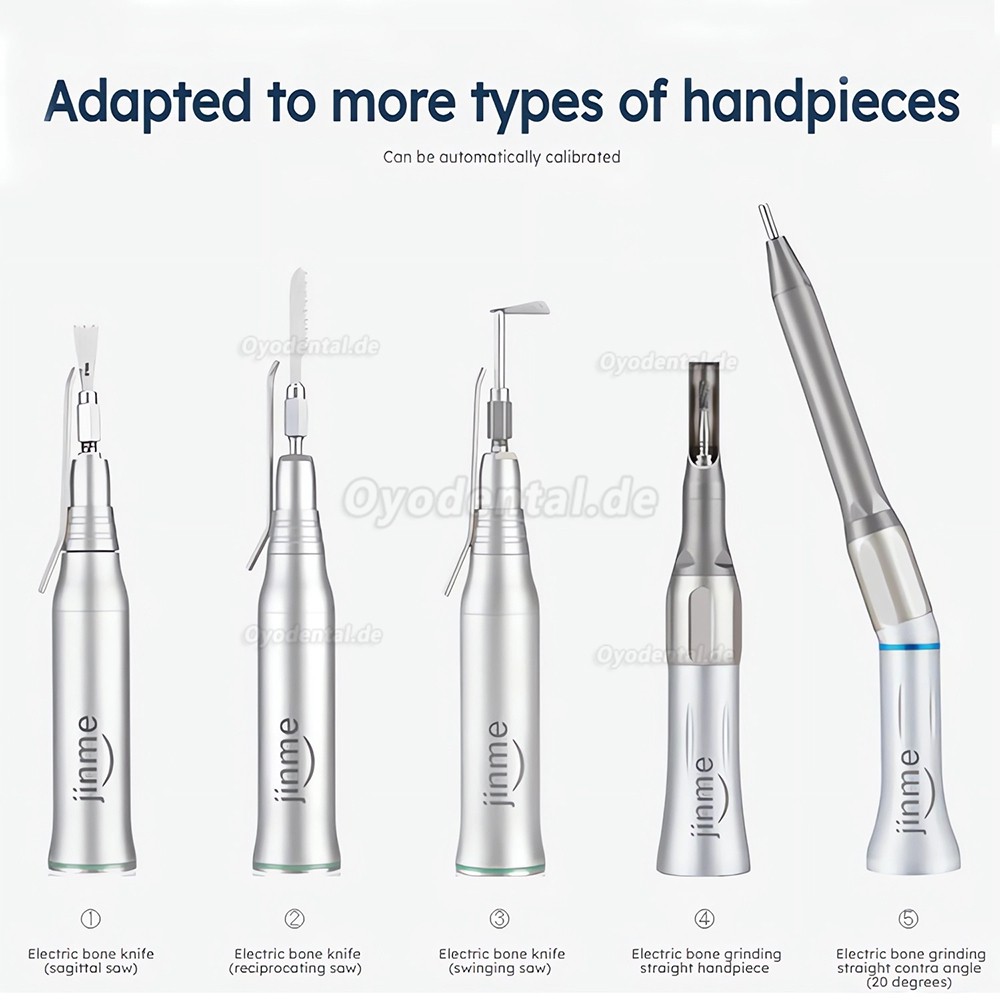Jinme ES70 Implantatmotor Chirurgiesystem f&uuml;r Implantologie & Oralchirurgie mit 4 Winkelst&uuml;cken